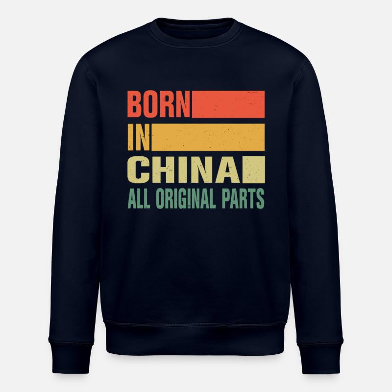 Né en Chine - Sweat bio ROLLER Stanley/Stella Unisexe - marine