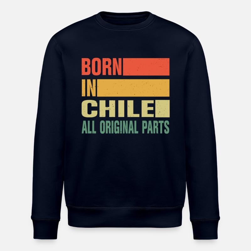 Born in Chile - Stanley/Stella ROLLER Unisex Organic Sweatshirt - navy