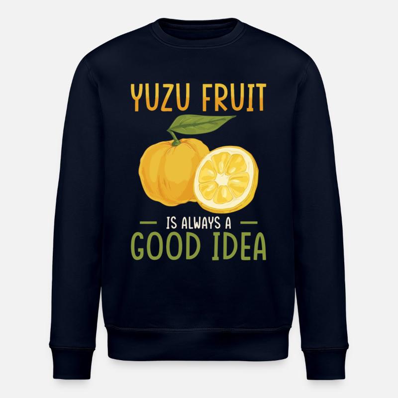 Yuzu Frucht Spruch - Stanley/Stella Unisex Bio-Sweatshirt ROLLER - Navy