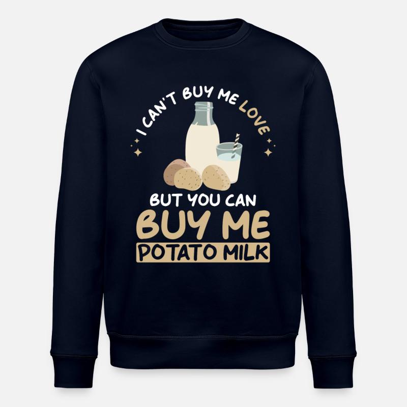 Kartoffel Milch Spruch - Stanley/Stella Unisex Bio-Sweatshirt ROLLER - Navy