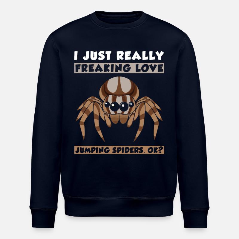 Jumping spider - Stanley/Stella ROLLER Unisex Organic Sweatshirt - navy