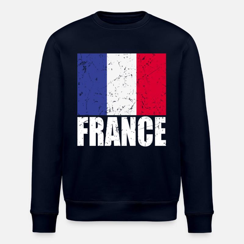 Français drapeau - Sweat bio ROLLER Stanley/Stella Unisexe - marine