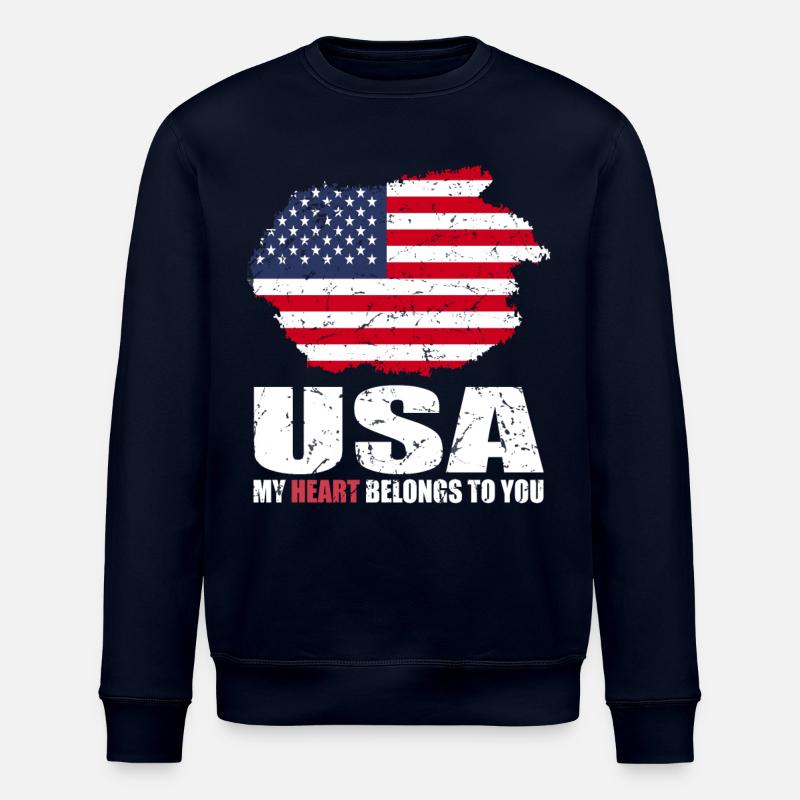 Deer Flag - Stanley/Stella ROLLER Unisex Organic Sweatshirt - navy