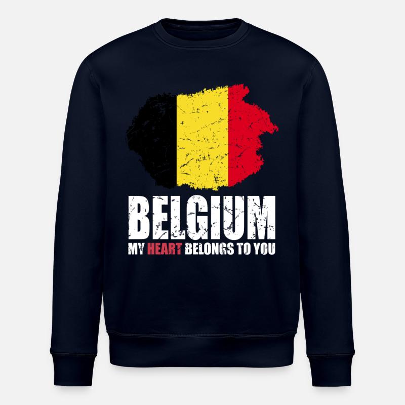 Drapeau de la Belgique - Sweat bio ROLLER Stanley/Stella Unisexe - marine