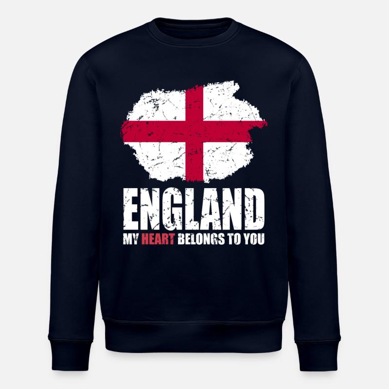 England Fahne - Stanley/Stella Unisex Bio-Sweatshirt ROLLER - Navy