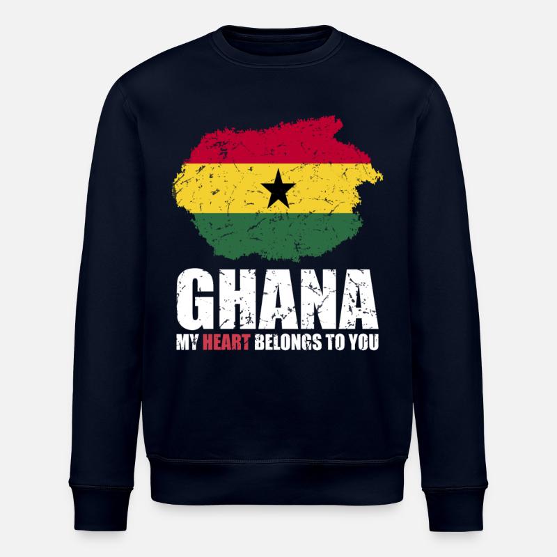 Drapeau du Ghana - Sweat bio ROLLER Stanley/Stella Unisexe - marine