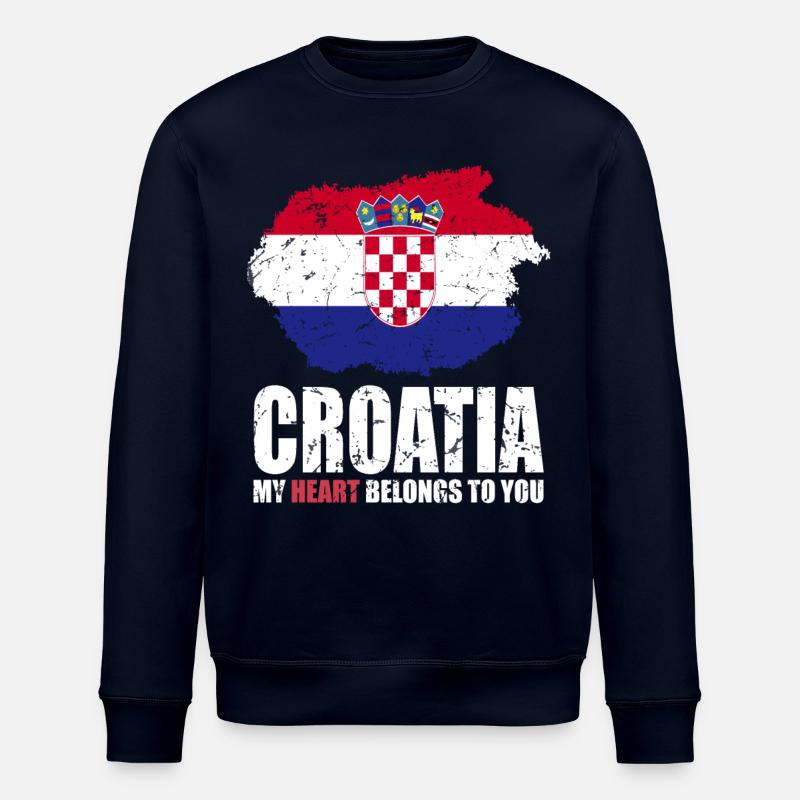 Drapeau de la Croatie - Sweat bio ROLLER Stanley/Stella Unisexe - marine