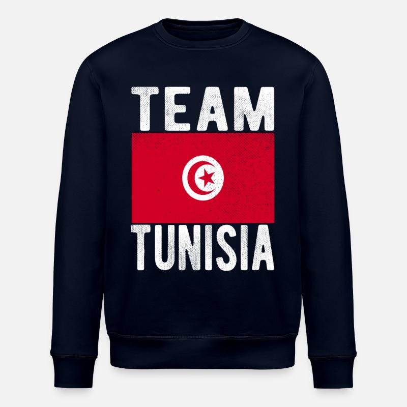 Tunisia Flag - Stanley/Stella ROLLER Unisex Organic Sweatshirt - navy