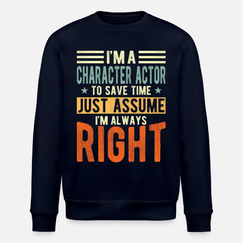 Character Actor - Stanley/Stella ROLLER Unisex Organic Sweatshirt - navy