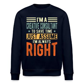 Kreativer Berater - Stanley/Stella Unisex Bio-Sweatshirt ROLLER - Navy - Vorne - Nik (191cm)