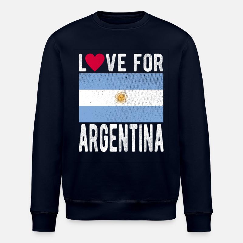 ARGENTINA flag - Stanley/Stella ROLLER Unisex Organic Sweatshirt - navy