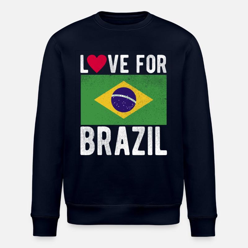Brasilien Fahne - Stanley/Stella Unisex Bio-Sweatshirt ROLLER - Navy