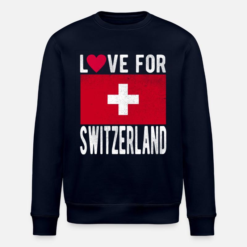 Schweiz Fahne - Stanley/Stella Unisex Bio-Sweatshirt ROLLER - Navy