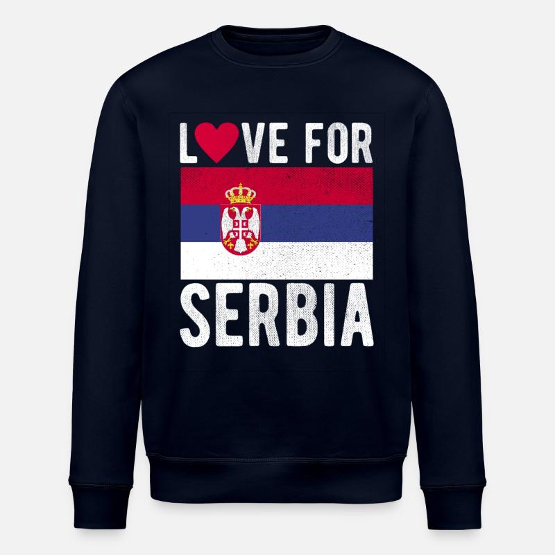 Serbien Fahne - Stanley/Stella Unisex Bio-Sweatshirt ROLLER - Navy