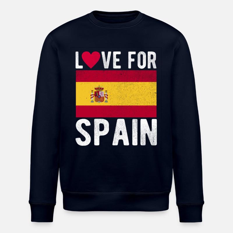 Spain Flag - Stanley/Stella ROLLER Unisex Organic Sweatshirt - navy
