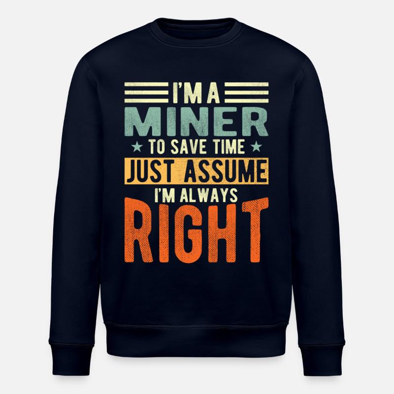 Miner - Stanley/Stella ROLLER Unisex Organic Sweatshirt - navy