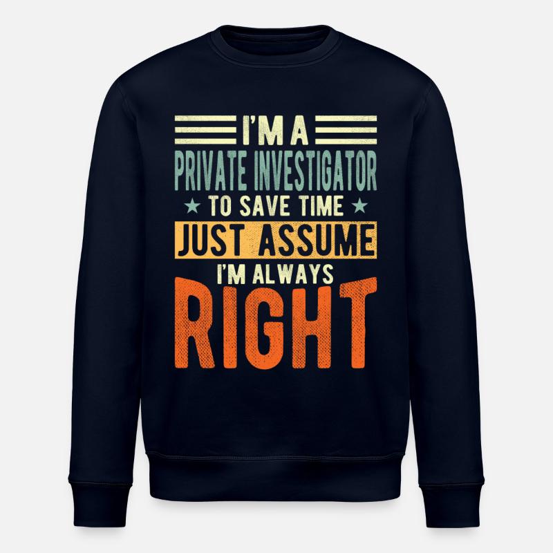 Private detective - Stanley/Stella ROLLER Unisex Organic Sweatshirt - navy