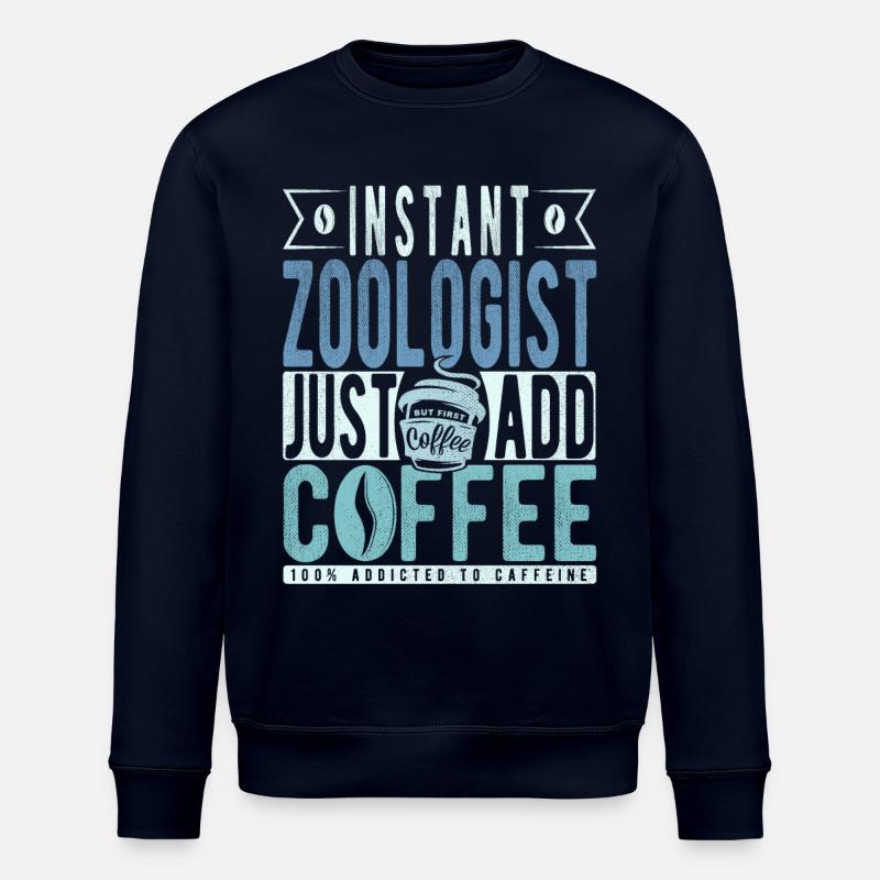 Zoologiste café dicton - Sweat bio ROLLER Stanley/Stella Unisexe - marine