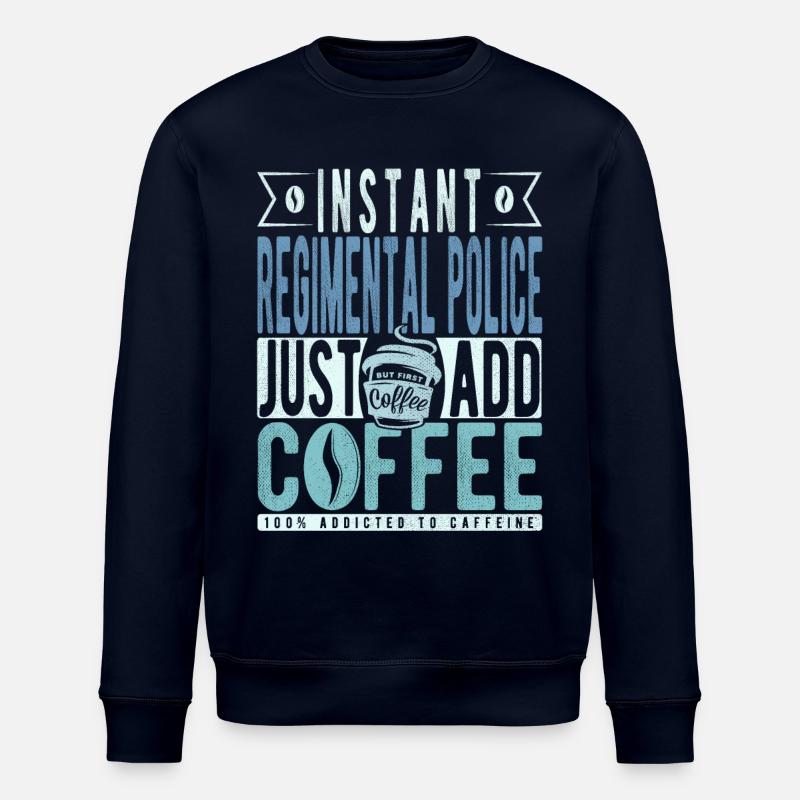 Regimentspolizei Kaffee Spruch - Stanley/Stella Unisex Bio-Sweatshirt ROLLER - Navy