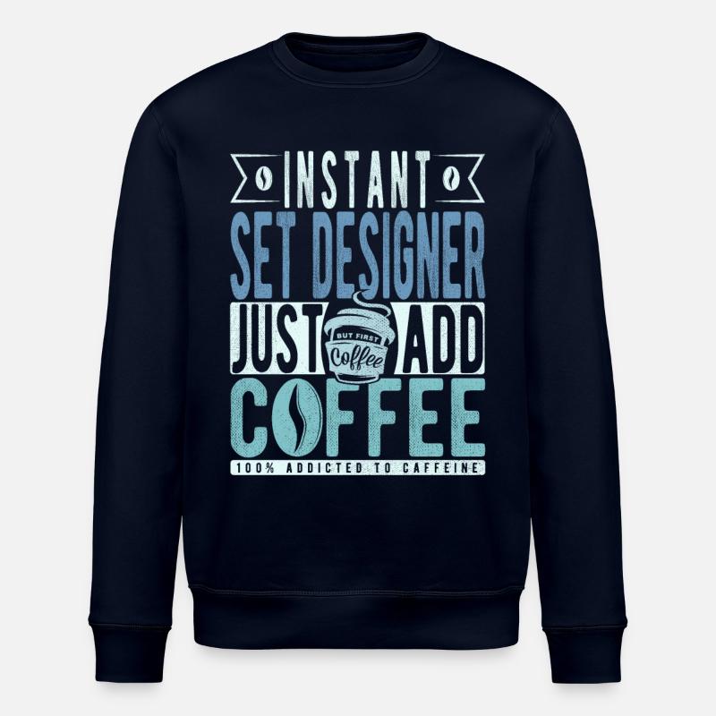 Scénographe Café Dicton - Sweat bio ROLLER Stanley/Stella Unisexe - marine