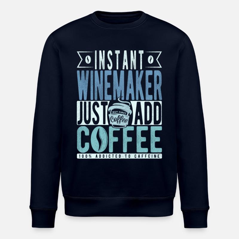 Dicton café vigneron - Sweat bio ROLLER Stanley/Stella Unisexe - marine
