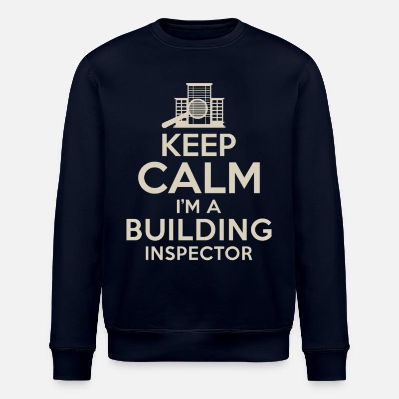 Building inspector Spruch - Stanley/Stella ROLLER Unisex Organic Sweatshirt - navy
