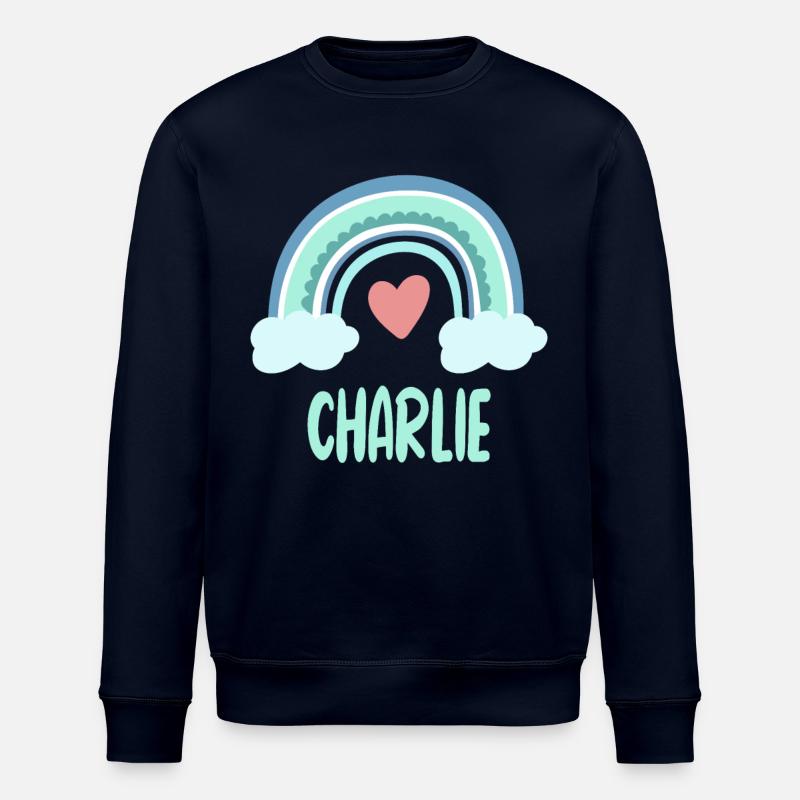 Charlie Nom Rainbow Baby - Sweat bio ROLLER Stanley/Stella Unisexe - marine