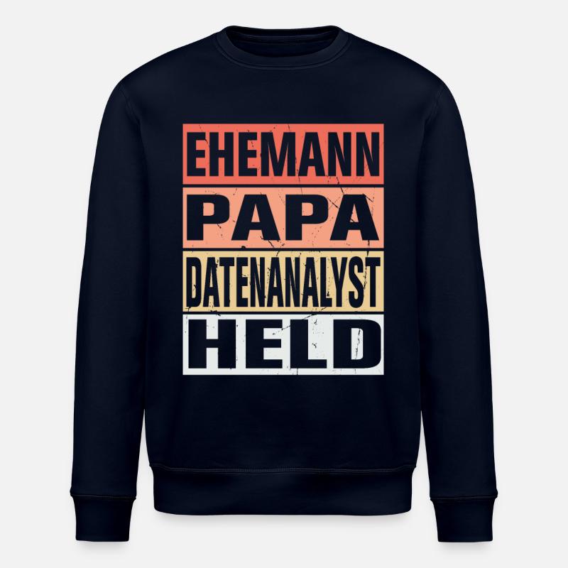 Datenanalyst Vater Ehemann Held - Stanley/Stella Unisex Bio-Sweatshirt ROLLER - Navy