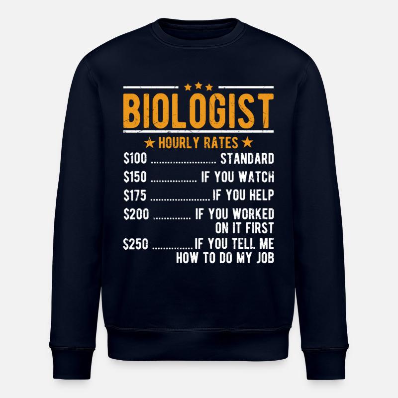 Biologist Hourly wage - Stanley/Stella ROLLER Unisex Organic Sweatshirt - navy