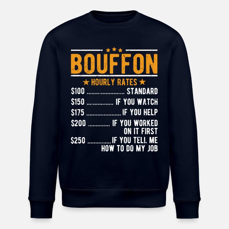 Bouffon hourly wage - Stanley/Stella ROLLER Unisex Organic Sweatshirt - navy