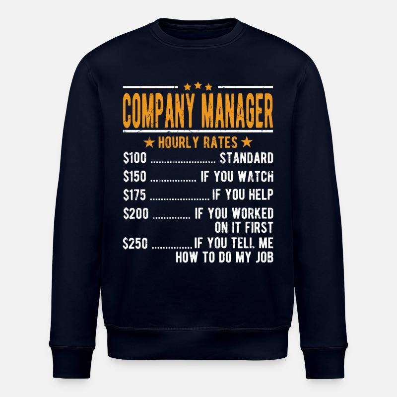Manager Hourly Wage - Stanley/Stella ROLLER Unisex Organic Sweatshirt - navy