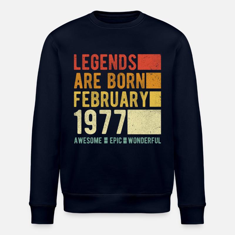 Anniversaire février 1977 - Sweat bio ROLLER Stanley/Stella Unisexe - marine