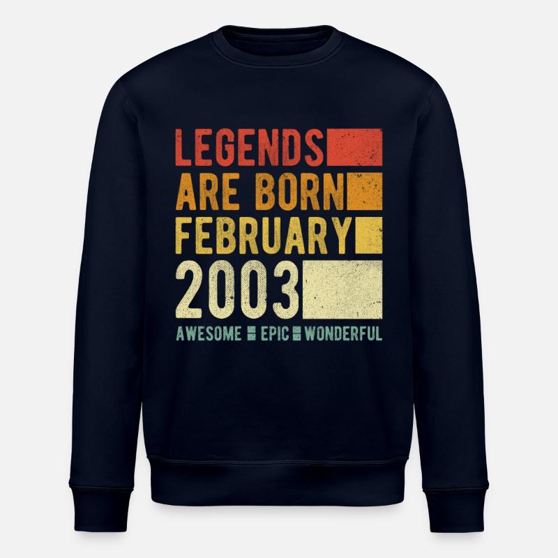 Anniversaire février 2003 - Sweat bio ROLLER Stanley/Stella Unisexe - marine