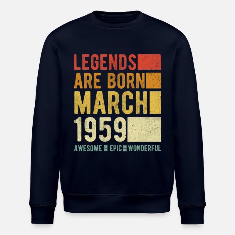 Anniversaire Mars 1959 - Sweat bio ROLLER Stanley/Stella Unisexe - marine
