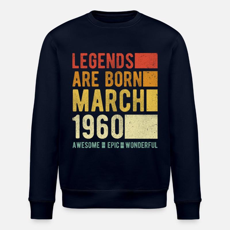 Anniversaire Mars 1960 - Sweat bio ROLLER Stanley/Stella Unisexe - marine
