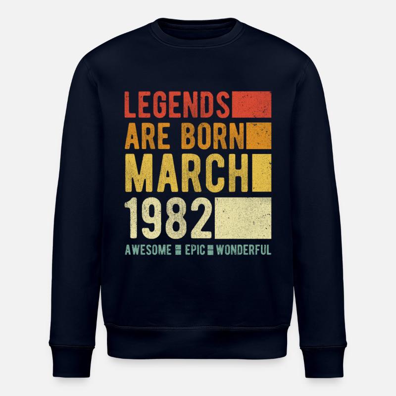 Anniversaire Mars 1982 - Sweat bio ROLLER Stanley/Stella Unisexe - marine