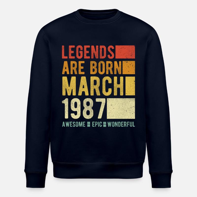 Anniversaire Mars 1987 - Sweat bio ROLLER Stanley/Stella Unisexe - marine