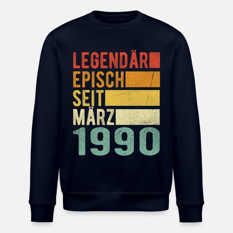 Legendär seit März 1990 - Stanley/Stella Unisex Bio-Sweatshirt ROLLER - Navy