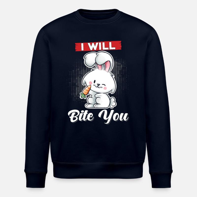 Rabbit Ich will dich beißen - Stanley/Stella Unisex Bio-Sweatshirt ROLLER - Navy