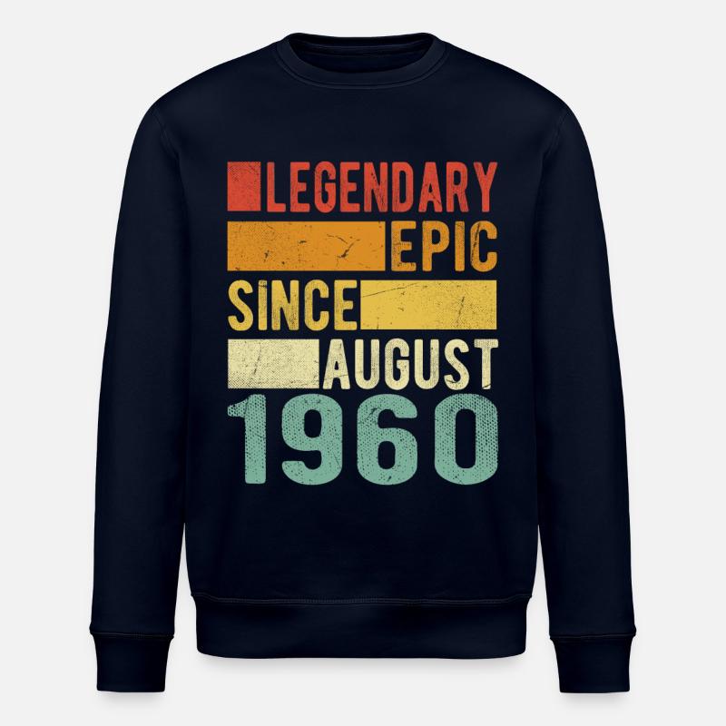 Anniversaire Août 1960 Épopée légendaire - Sweat bio ROLLER Stanley/Stella Unisexe - marine
