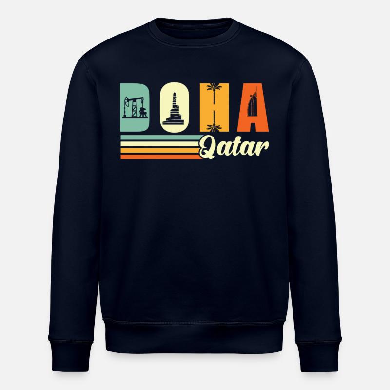 Souvenir Doha-Qatar - Sweat bio ROLLER Stanley/Stella Unisexe - marine