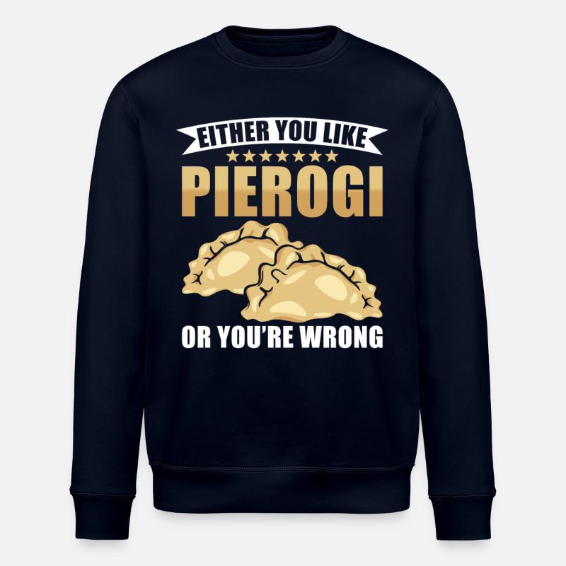 Pierogi dumplings - Stanley/Stella ROLLER Unisex Organic Sweatshirt - navy