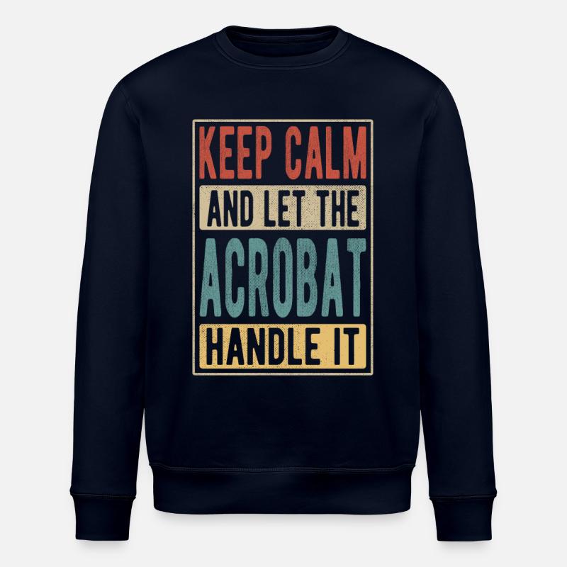 Akrobat Retro Geschenk - Stanley/Stella Unisex Bio-Sweatshirt ROLLER - Navy