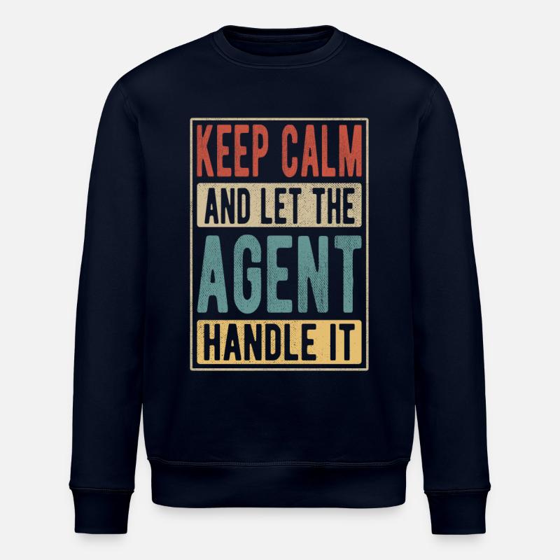 Agent Retro Geschenk - Stanley/Stella Unisex Bio-Sweatshirt ROLLER - Navy
