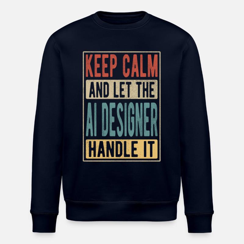 Ki Designer Retro Gift - Stanley/Stella ROLLER Unisex Organic Sweatshirt - navy