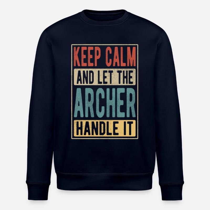 Archer Retro Gift - Stanley/Stella ROLLER Unisex Organic Sweatshirt - navy