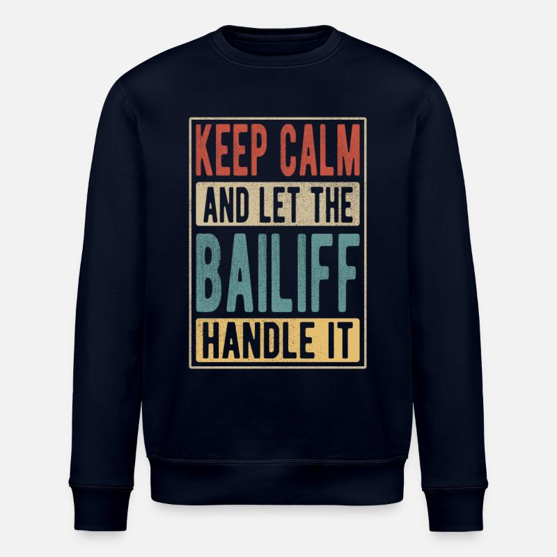 Bailiff Retro Gift - Stanley/Stella ROLLER Unisex Organic Sweatshirt - navy