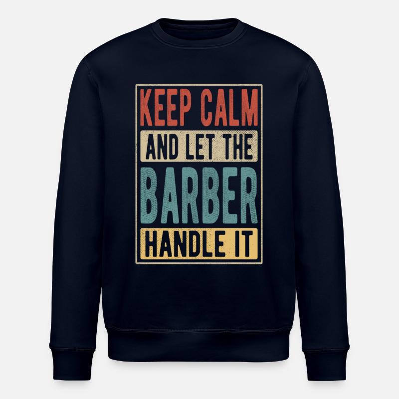 Barbier Retro Geschenk - Stanley/Stella Unisex Bio-Sweatshirt ROLLER - Navy