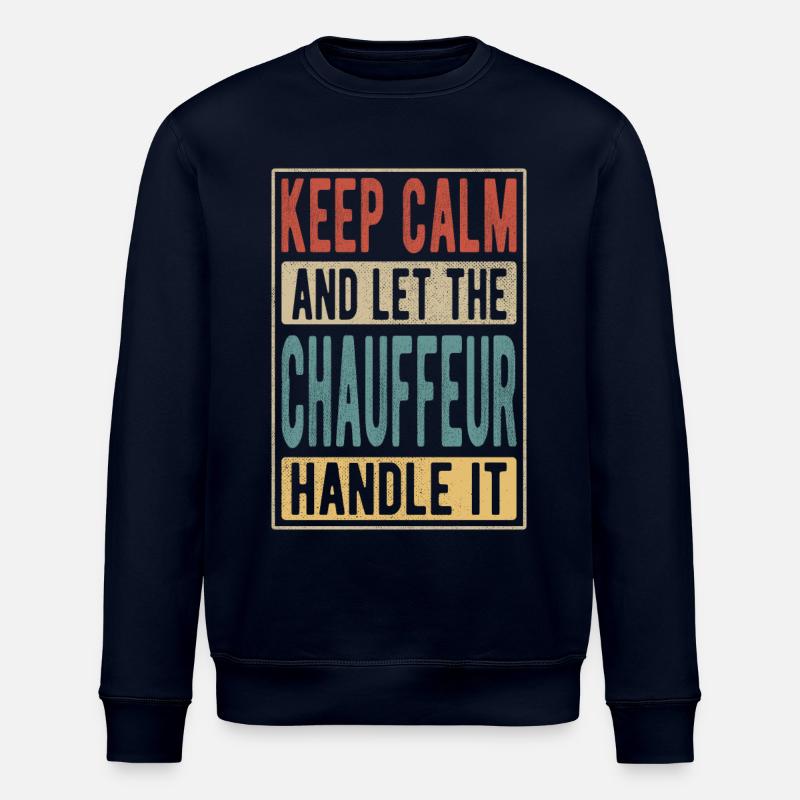 Chauffeur Retro Gift - Stanley/Stella ROLLER Unisex Organic Sweatshirt - navy