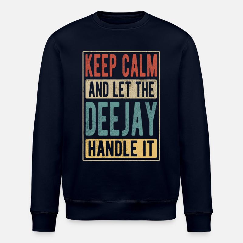 Deejay Retro Gift - Stanley/Stella ROLLER Unisex Organic Sweatshirt - navy